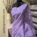 Light-Purple-Color-Dhakai-Jamdani-Saree-in-Canada