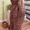 Dusty Brown Jamdani Saree