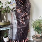 Chocolate Brown Colour Saree