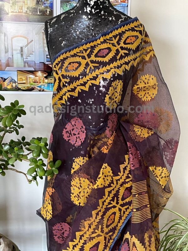 Chocolate Brown Silk Saree