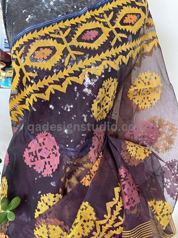 Chocolate Brown Silk Saree