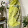 olive green saree