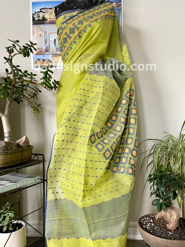 olive green saree