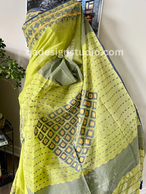 olive green saree