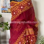 Red Dhakai Jamdani Saree