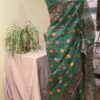 green saree look