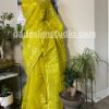 bengali look in yellow saree