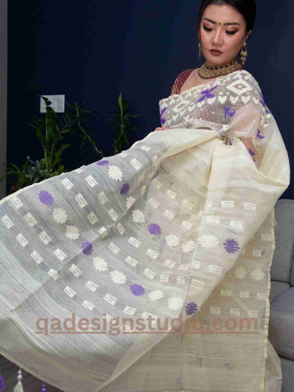 Cream Color Saree