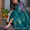 Green Magenta Saree