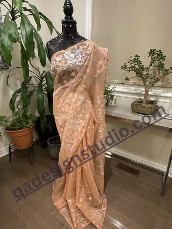 Peach Color Saree