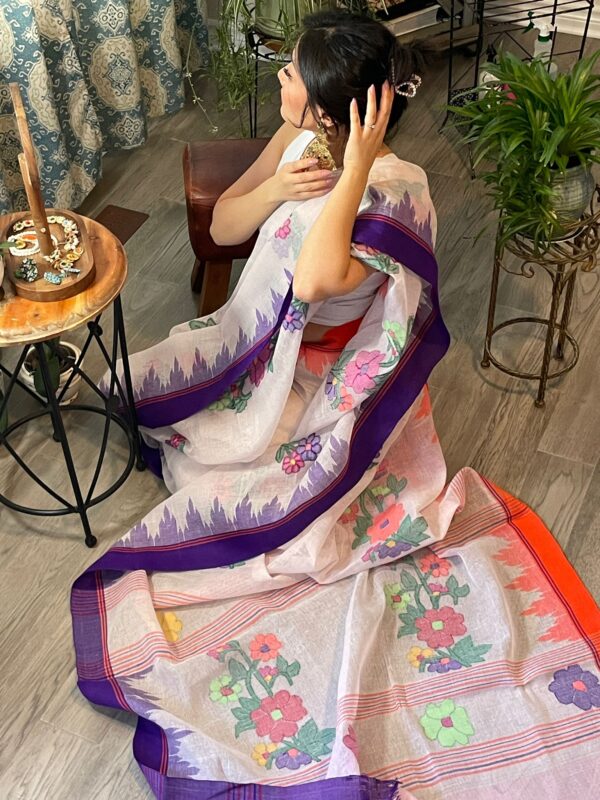 High end Monipuri saree with heavy work