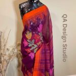 Jam Color Monipuri Saree